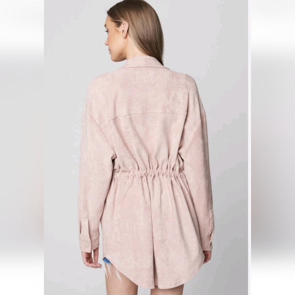 Blank NYC Think Pretty Faux Suede Shacket Sz S in Dusty Rose NWOT MSRP $98 - Picture 3 of 13